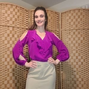 Silk Fuscia Blouse by Nanette Lepore